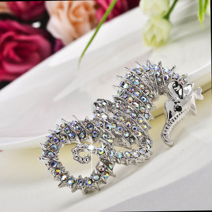 Ocean Series Fashion Diamond Seahorse Brooch
