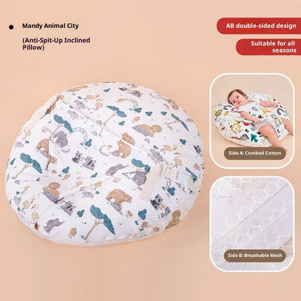 Creative Cartoon Printed Baby Anti-spit-up Inclined Pillow