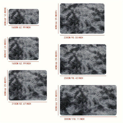 1pc Deep Grey Tufted Fluffy Designed Rug | Durable, Easy-to-Maintain,