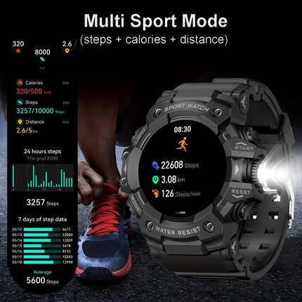 Durable Smartwatch for Men, Wireless Calling, Sports And Fitness, AI Voice, Over 100 Outdoor Sports Modes,