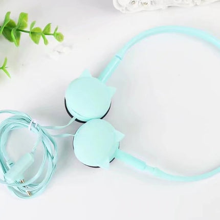 Kitten, ear, wearing headphones