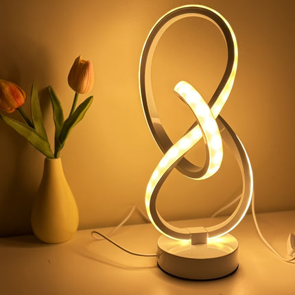 Modern Creative Spiral USB Desk Lamp with Memory Function, 3 Color Temperatures