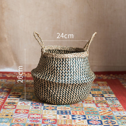 Straw storage basket, storage basket can be folded