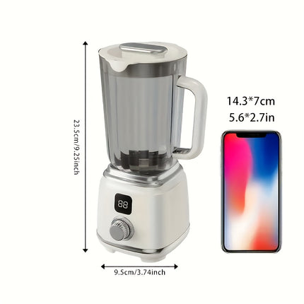 Juicer, Compact Home Blender with USB Rechargeable LED Display, Fast/Slow Speed Adjustment
