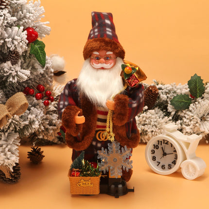 With creative electric Santa Claus toys children gifts