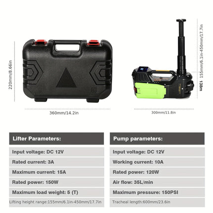 4in 1  Jack Kit 12V 5T Electric  Jack Stand,  Lift Floor Jack,