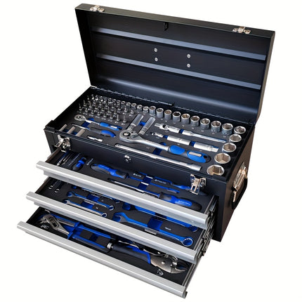 108pcs Tool Set with Drawer Box, Portable Storage Case for Auto Repair Kit and Hardware Tools