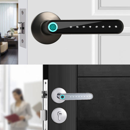 Compatible With Apple, Fingerprint Door Lock Smart Bluetooth Password Handle Lock APP Unlock Keyless Entry Works With IOS Android