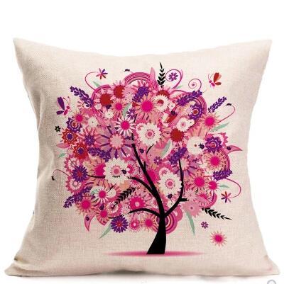 Linen Pillow Money Tree Cushion with Pillow