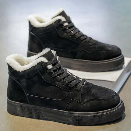 Men's Winter Warm High-Top Sneakers - Heavy-Duty & PVC Sole All-Terrain Traction