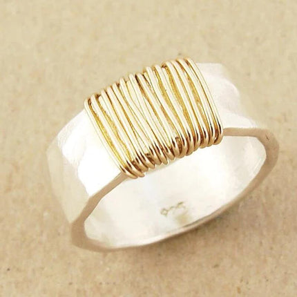 Geometric Simple Bracelet Wide Face Ring