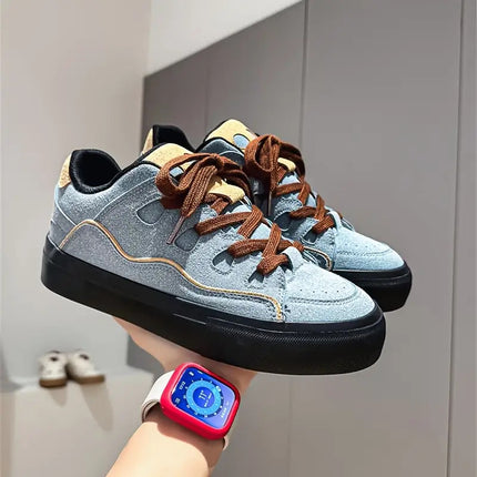 Men's Retro Low-Top Sneakers 2025 New Model - Skate Shoes with Upper & Rubber Sole,