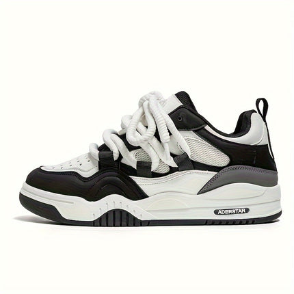 Men'S Fashionable Street Style Skates, Comfortable Non-Slip Laces, Casual Platform Shoes for