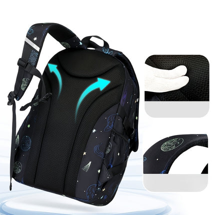 Galaxy Explorer: Sturdy, Spacious Backpack for Children - Playful Astronaut And Starry Sky Design,