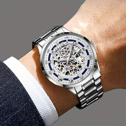 Men's fully automatic mechanical watch luxury sports stainless steel hollow