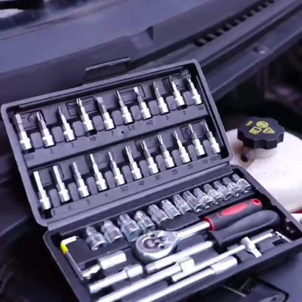 439pcs/46pcs Wrench Set, Household Wrench Socket Tool Kit with 1 Exquisite Storage Box,