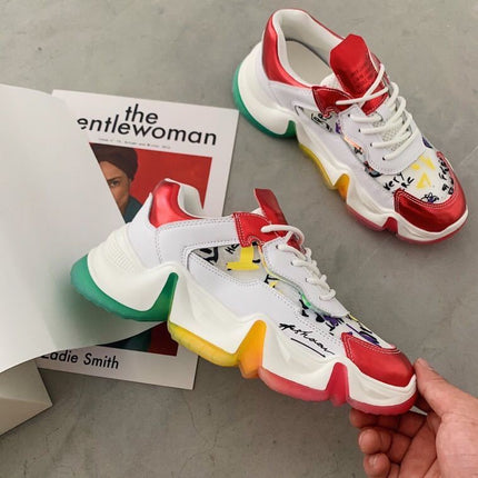 Women's summer rainbow sneakers