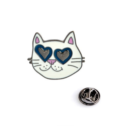 Cute cartoon dripping cat brooch
