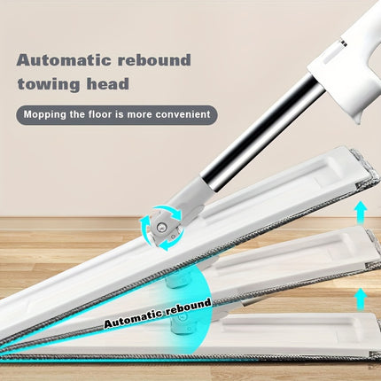 1set Mop Plus 2 Mop Cloths - Long-Handled Hands-Free Cleaning for Wet and Dry Floors,