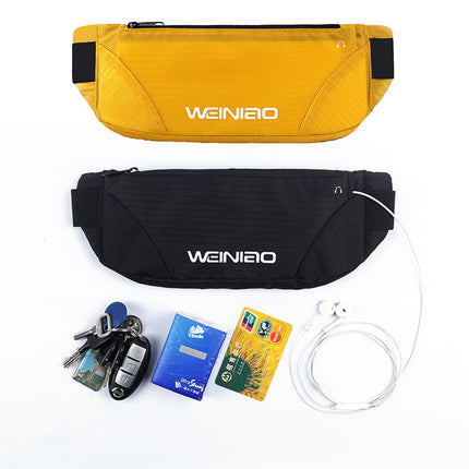 Men's Check Waterproof Ultra-thin Sports Waist Bag