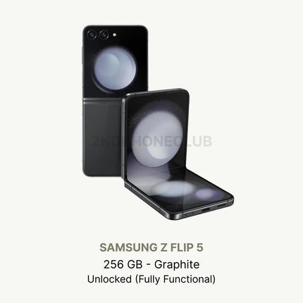 Samsung Galaxy Z Flip 5 - 256GB Unlocked - Fully Functional - LCD Black Spot