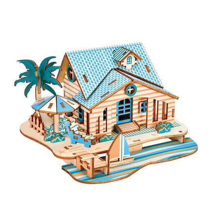 Wooden three-dimensional puzzle