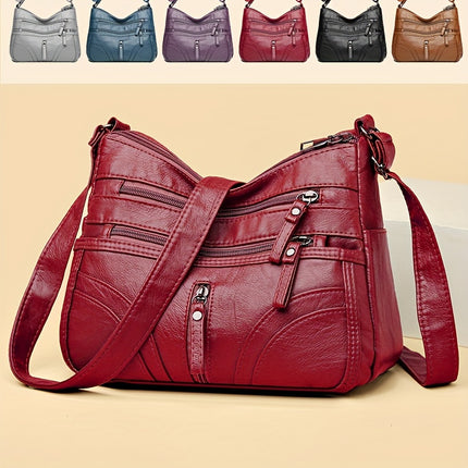 Crossbody Bag (Flower Pattern Random, Shoulder Strap Direction Random, Zipper