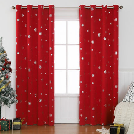 Short Hole-free Snowflake Shade Cloth Curtain