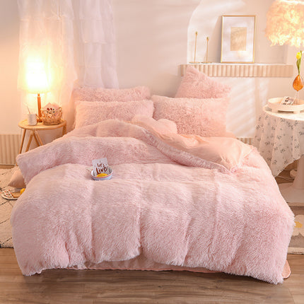 Duvet Cover Queen King Winter Warm Bed Quilt Cover Pillowcase