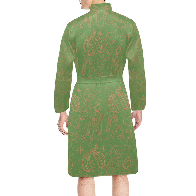 Men's Long Sleeve Belted Night Robe (H56)