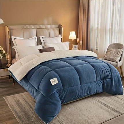 1pc Thick Quilted Comforter Insert - Ultra Soft Breathable Polyester, Machine Washable
