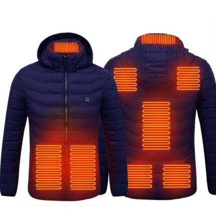 New Heated Jacket Coat USB Electric Jacket Cotton Coat Heater Thermal Clothing Heating Vest Men's Clothes Winter