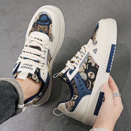 Men'S Retro Oil Painting Sneakers