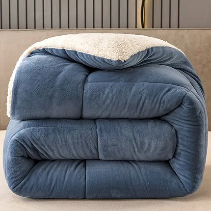 1pc Thick Quilted Comforter Insert - Ultra Soft Breathable Polyester, Machine Washable