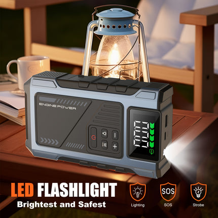 6000A Car Jump Starter Power Bank with 150PSI Air Compressor