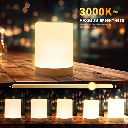 2pcs LED bedside lamp, night light with timing function, three lighting modes to choose from