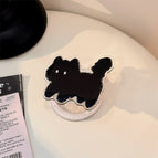Fuzzy Black Cat / Single Bracket