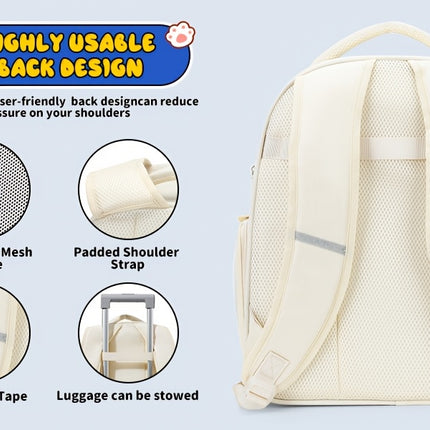 Large Capacity Portable Pet Carrier Backpack Breathable Nylon with Transparent Front Panel