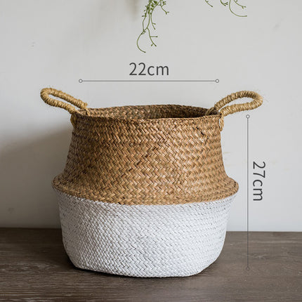 Straw storage basket, storage basket can be folded