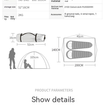 Outdoor Camping Double-layer Camping Tent
