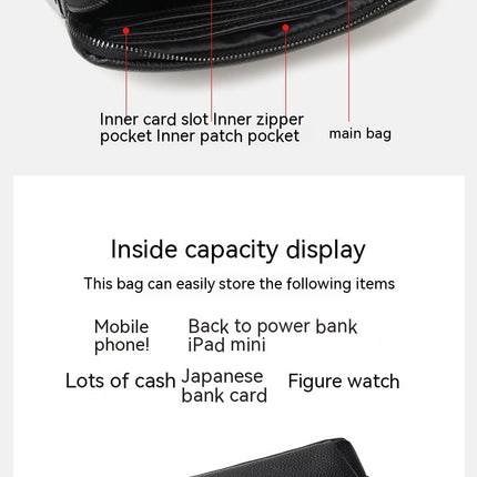 Fingerprint Lock Men's Clutch