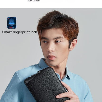 Fingerprint Lock Men's Clutch