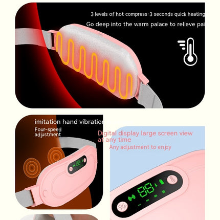 Heating Massage Stomach Heating Belt Vibration Hot Compress