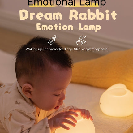 Simple Children Get Up Rabbit Silicone Sleeping USB Charging Night Light