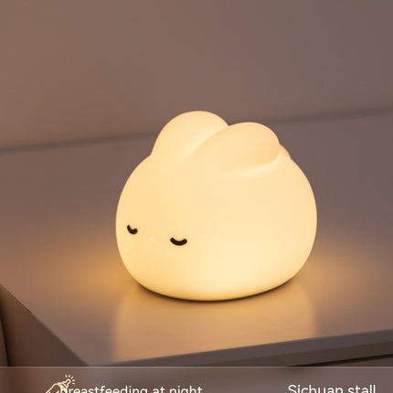 Simple Children Get Up Rabbit Silicone Sleeping USB Charging Night Light