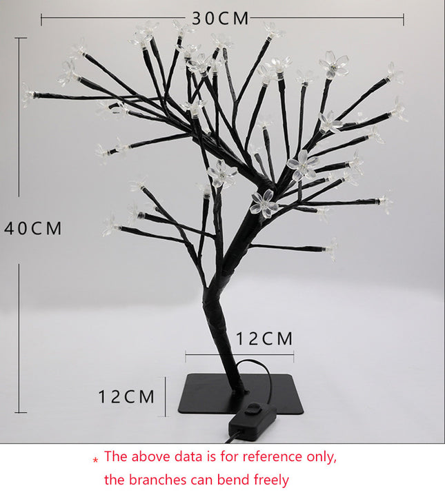 Romantic peach tree decoration lights