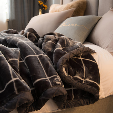 Extra Large Thickened Raschel Blanket | Double Layer Four Season Soft Throw Blanket, Machine Washable