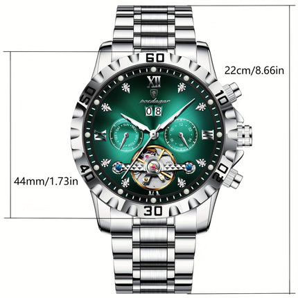 Men'S Luxury Business Watch with Automatic Movement, Waterproof, Luminescent Hands