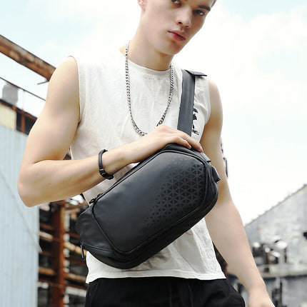 New Men's Chest Bag, Multi-function Shoulder Business Casual Messenger Bag