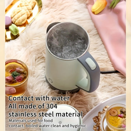 1pc Small Electric Kettle with Detachable Rotating Storage Base, Keeps Power Cord Neat